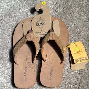 COBIAN Lazo Premium Leather Sandals Men's Sz 8 Tan LZO-24-230-1 – ,